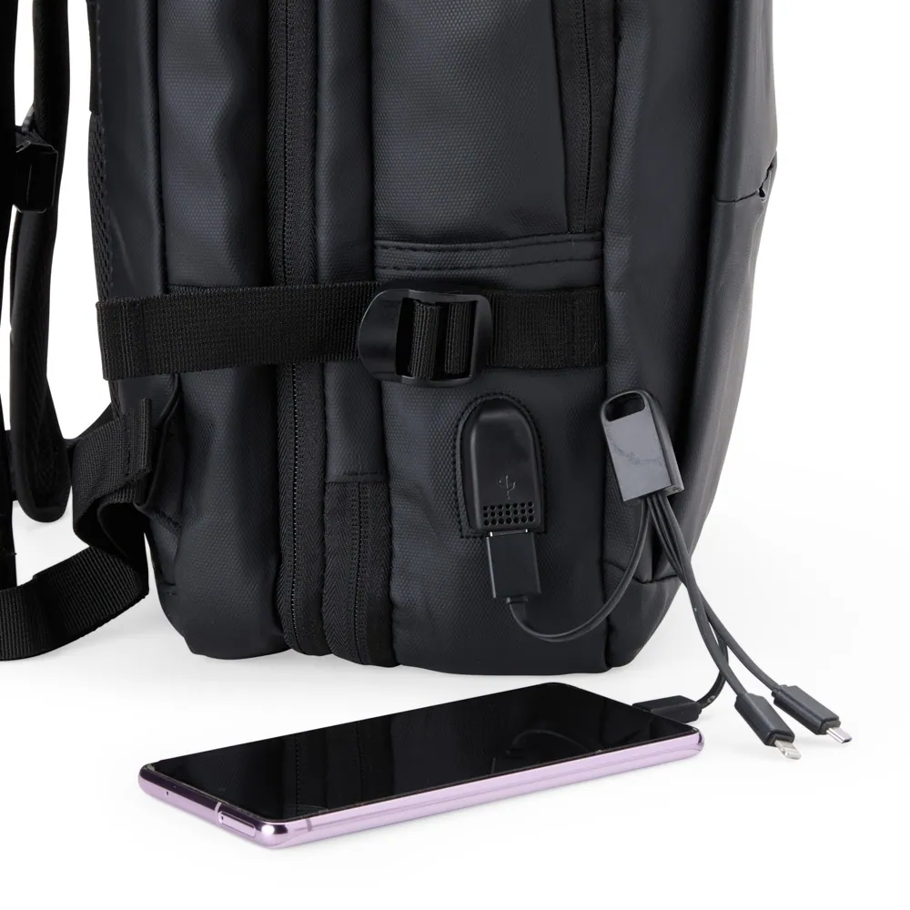 Mochila Expansível de Couro Sintético 36 Litros - Thumbnail 7