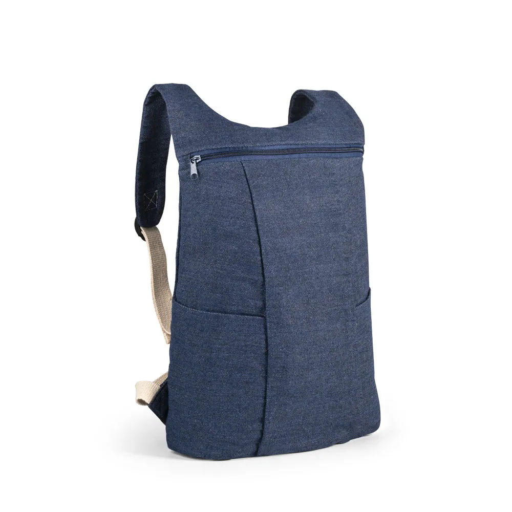 DENIM BPACK. Mochila casual em denim reciclado 8 L (300 g/m²) - Thumbnail 7