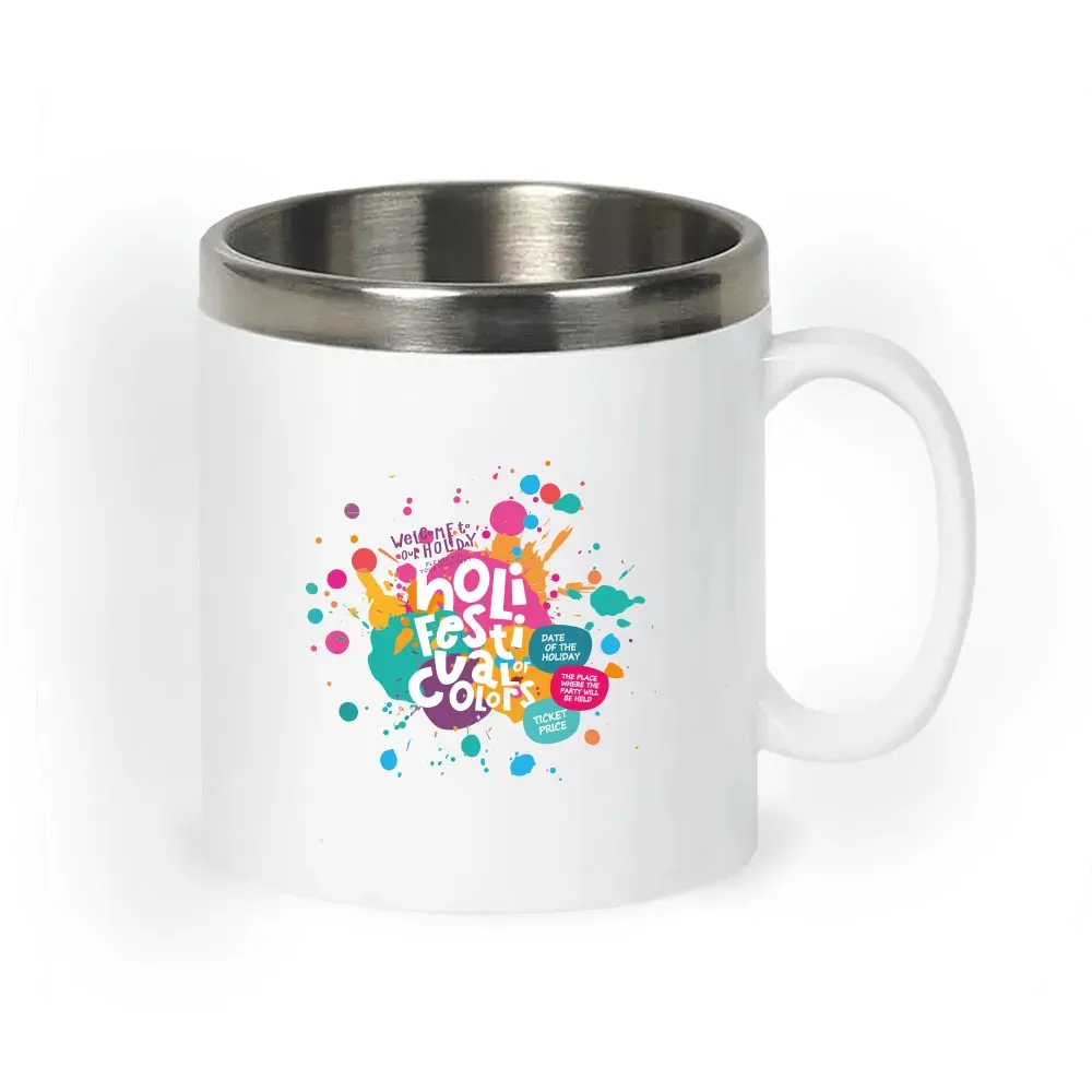 Caneca Em Aço Inox/Poliestireno - 300 Ml - Thumbnail 4
