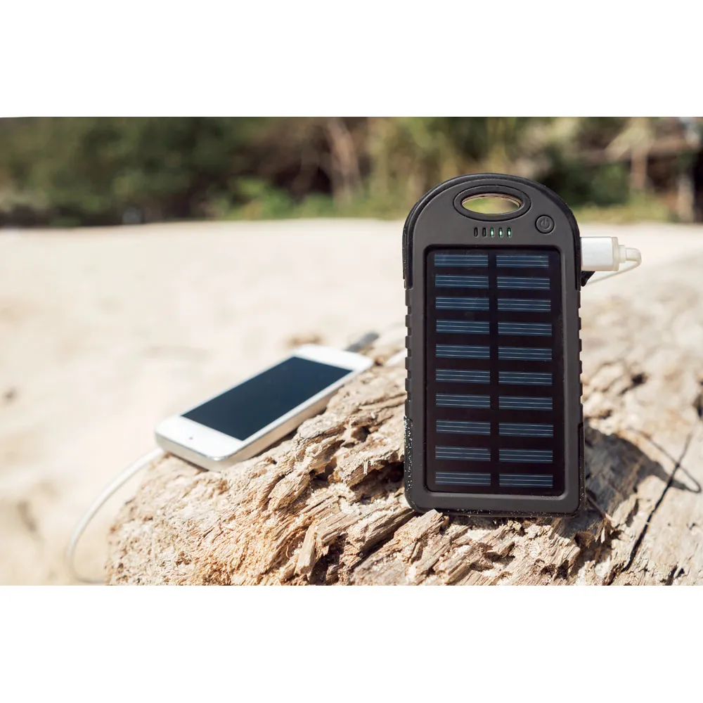 DAY. Bateria portátil solar com painel solar e LED em ABS (2.000 mAh) - Thumbnail 8