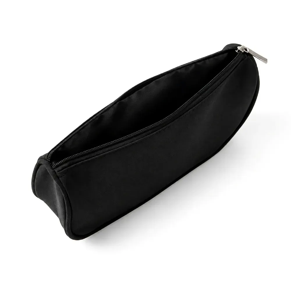 Necessaire Preta Em Microfibra - Thumbnail 3