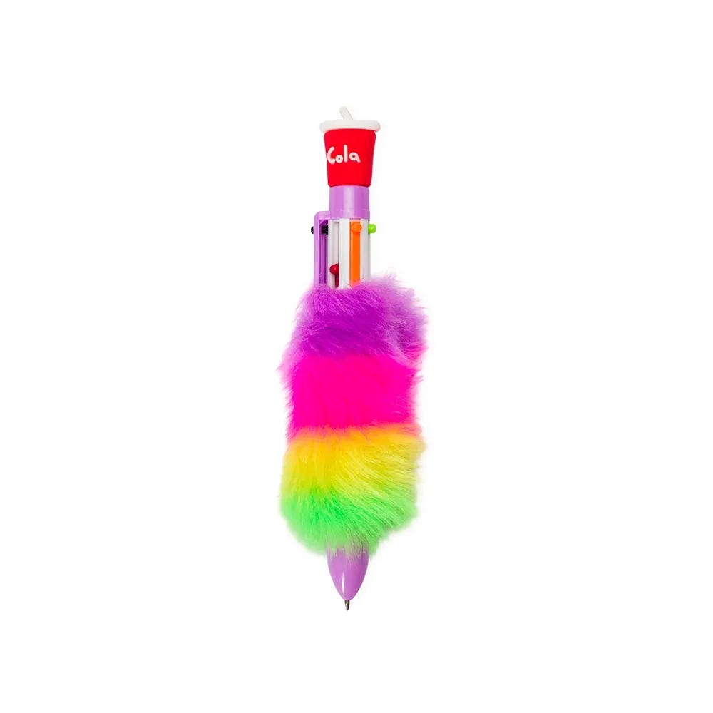 Caneta Plástica Pelúcia Multicolor - Thumbnail 5