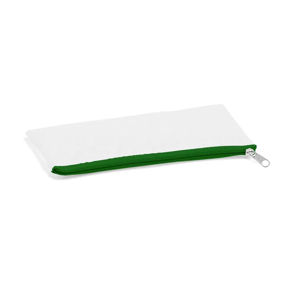 Necessaire Em Napa - Branca/Verde - 24X10Cm - Thumbnail 2