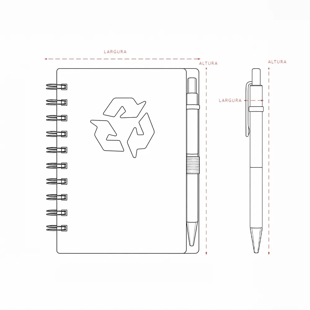 Caderno Ecológico com Caneta - Thumbnail 9