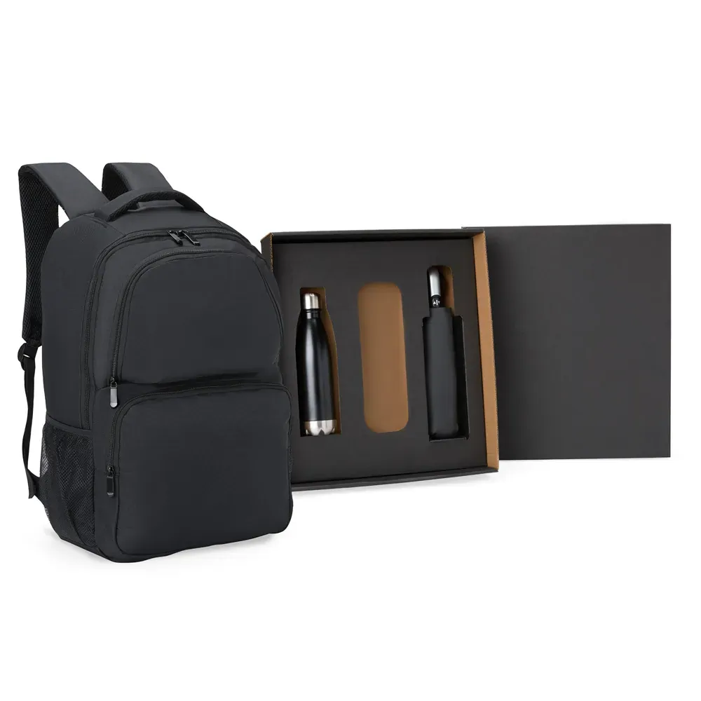 Kit Mochila, Guarda-Chuva E Garrafa - 3 Pçs