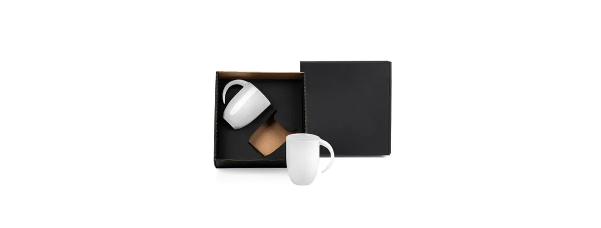 Kit Canecas Em Cerâmica Branca - 350Ml