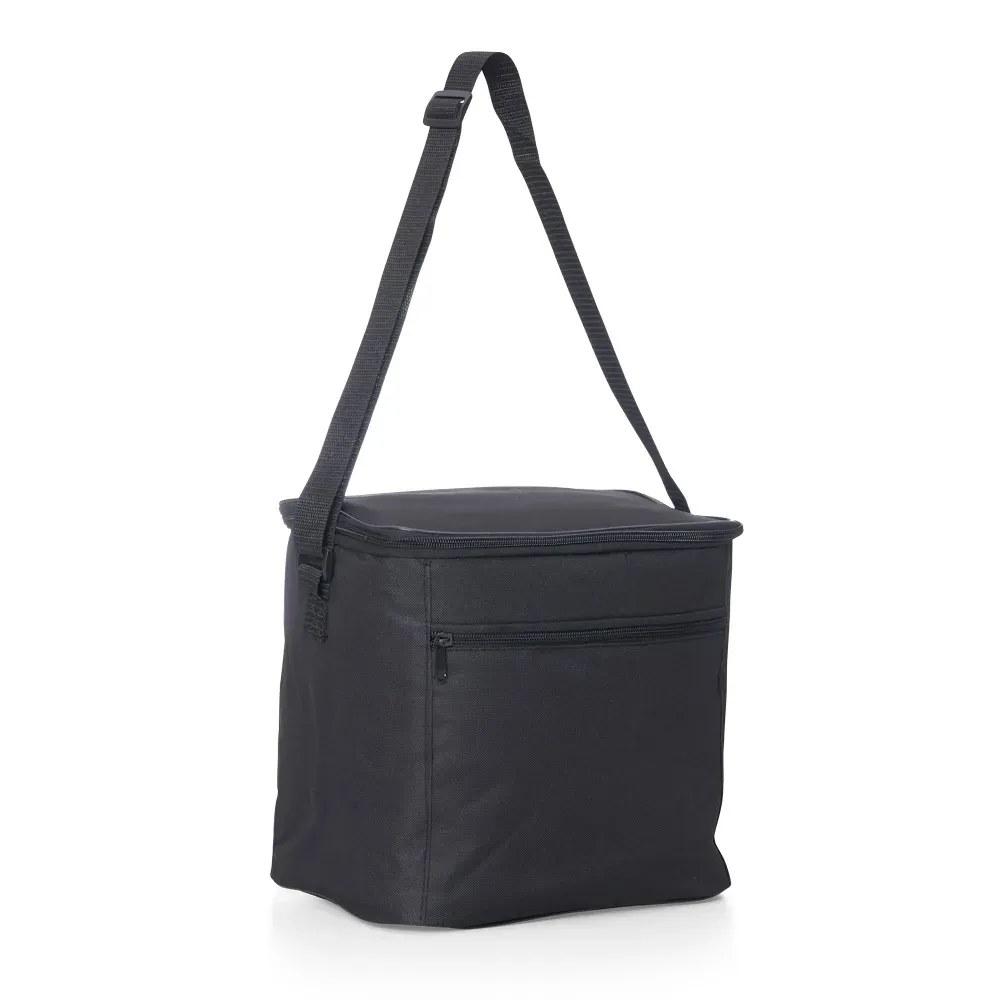 Bolsa Térmica Preta Em Polyester 600D/Peva - 27X20X25Cm - Thumbnail 5