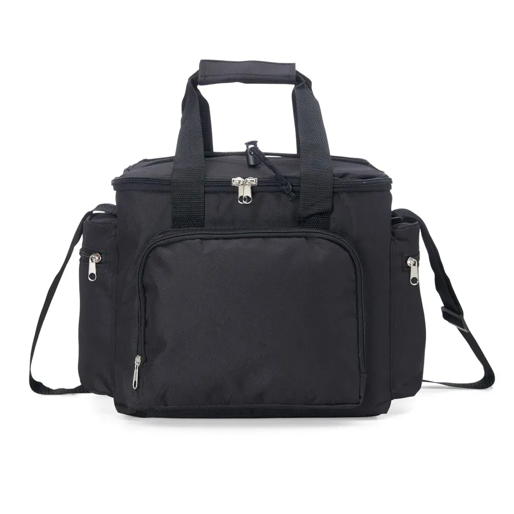 Bolsa Térmica Preta Em Polyester 600D, 300D E Peva - 15L - Thumbnail 2