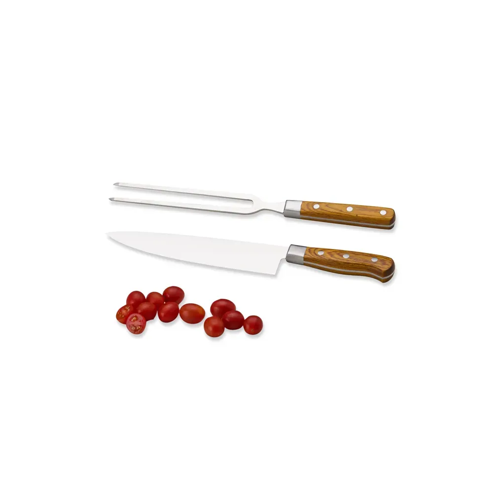 Conj. De Faca E Garfo Premium Em Madeira / Inox - 2 Pçs - Thumbnail 3