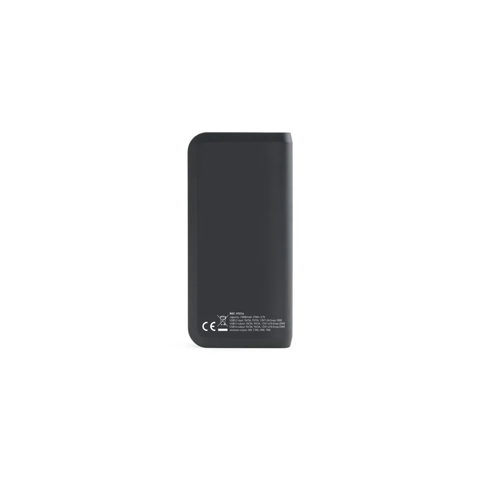 BECKER 10. Bateria portátil com carregador por indução super-rápido (10.000 mAh), em ABS 100% reciclado - Thumbnail 3
