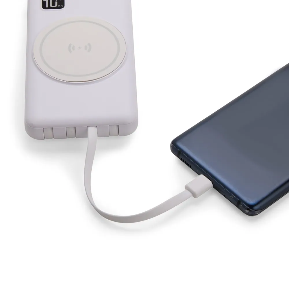 Power Bank 10.000mAh com Carregamento via Indução ou via Cabo - Thumbnail 4