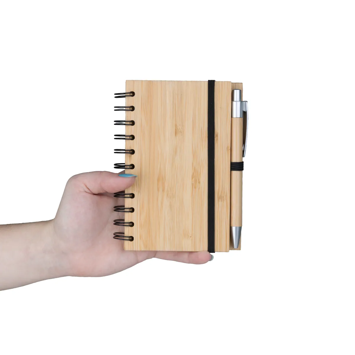 Caderno A6 Capa em Bambu com caneta (14x09cm) - Thumbnail 6