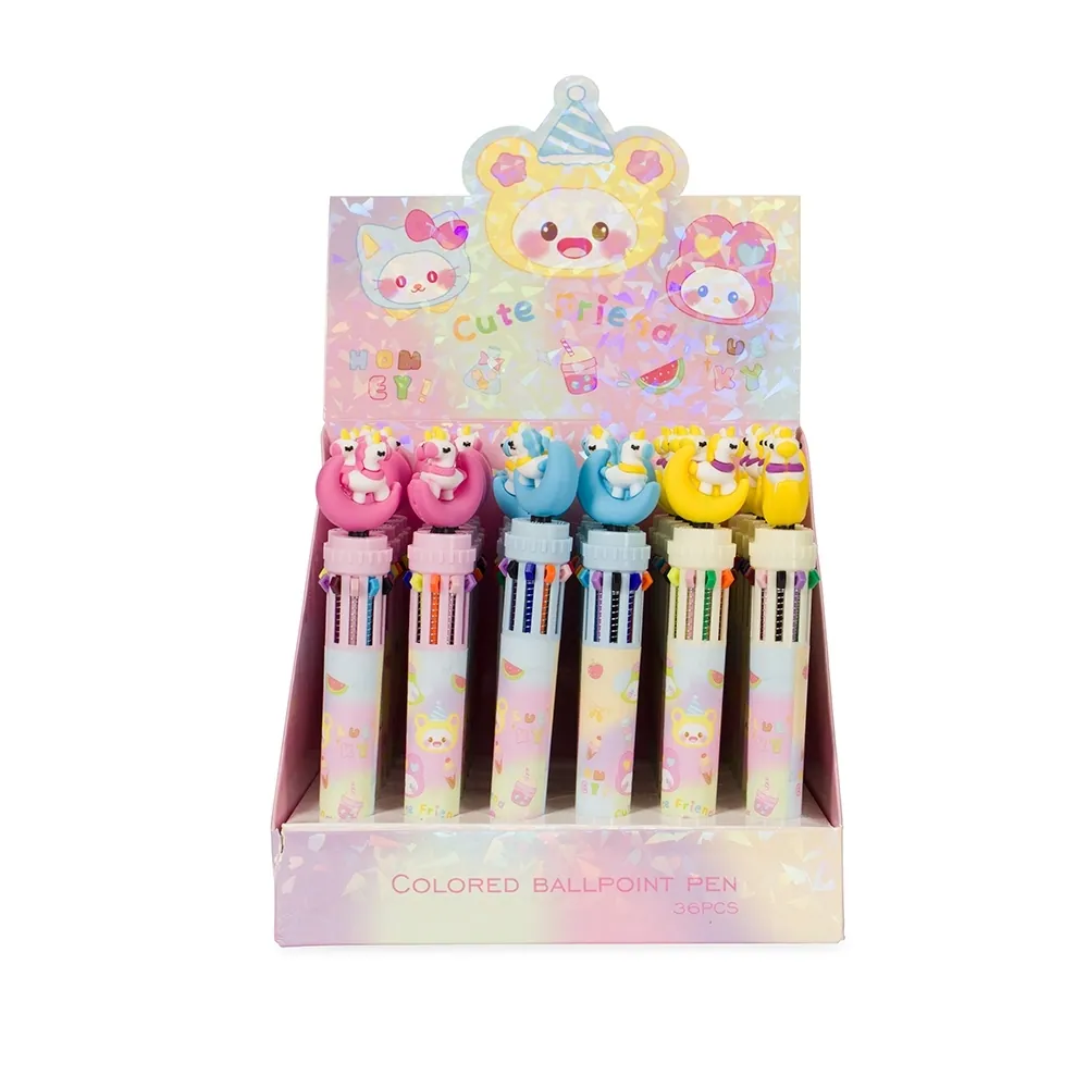 Caneta Plástica Unicórnio Multicolor - Thumbnail 6