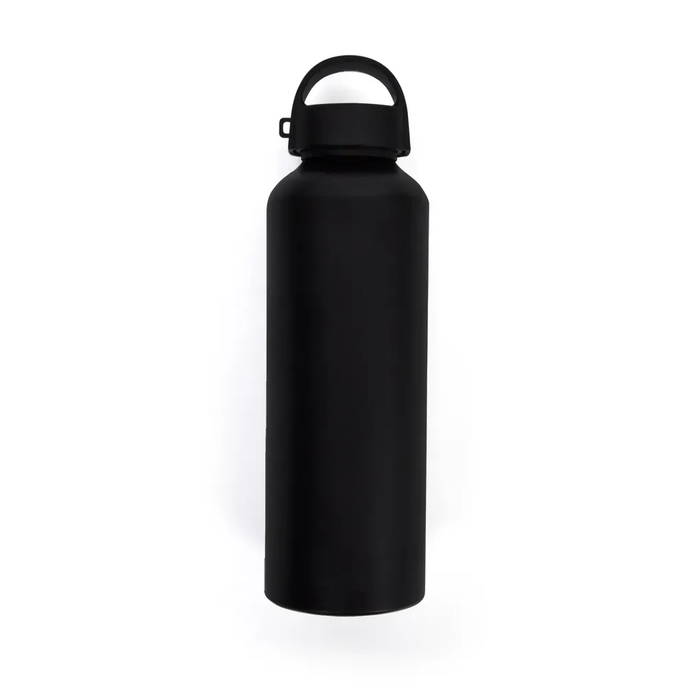 Garrafa Em Alumínio Preto - 600 Ml - Thumbnail 2