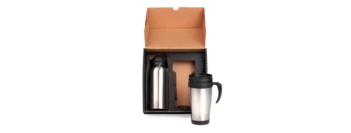Conj. De Squeeze E Caneca Em Aço Inox 600/410 Ml- 2 Pçs - Thumbnail 2
