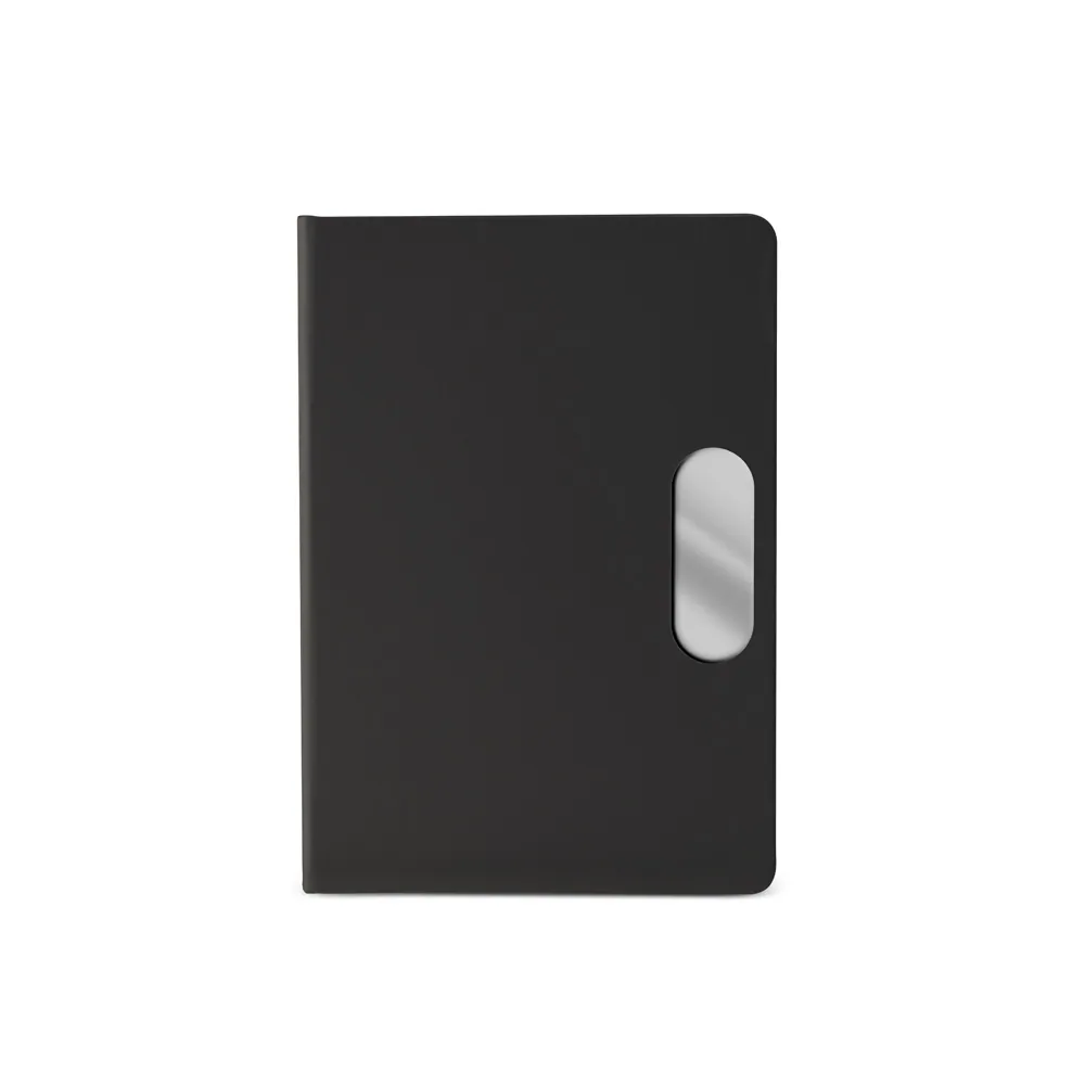 Caderno em PU com placa em metal - Thumbnail 4
