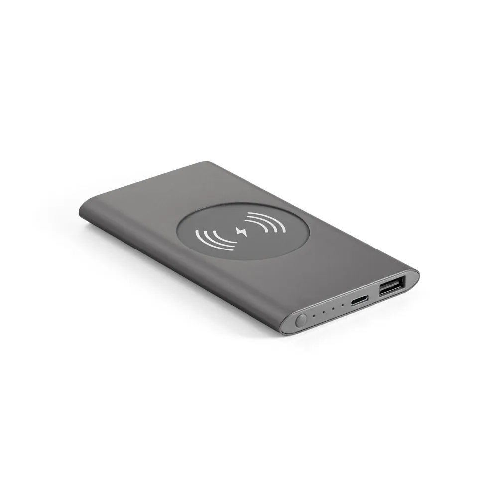 CASSINI 4.0. Bateria portátil com carregador por indução em alumínio 100% reciclado (4.000 mAh) - Thumbnail 5