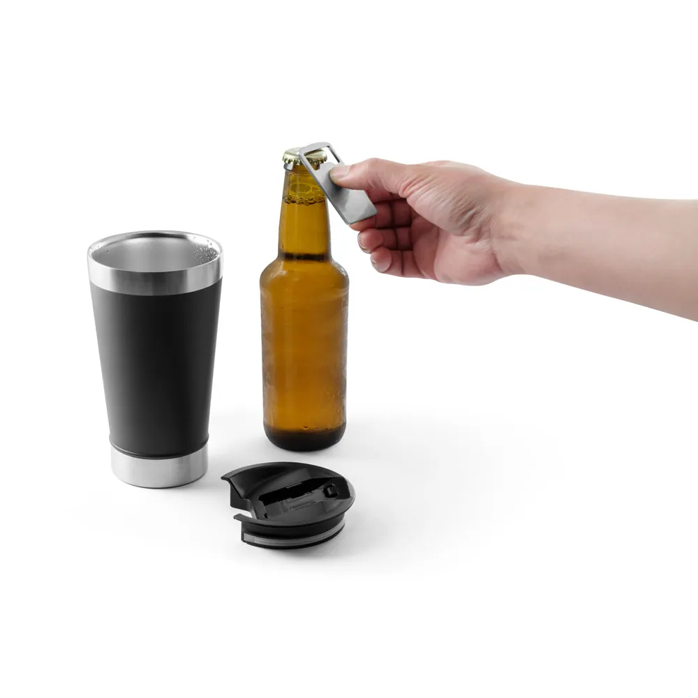 HALPERT LID. Copo de viagem em aço inox térmico, com parede dupla isolada a vácuo (630 mL) - Thumbnail 3