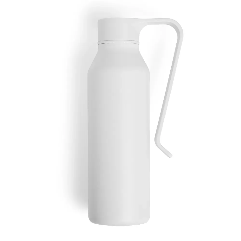 Garrafa Camada Dupla Em Alumínio Reciclado - Branca - 450Ml - Thumbnail 7