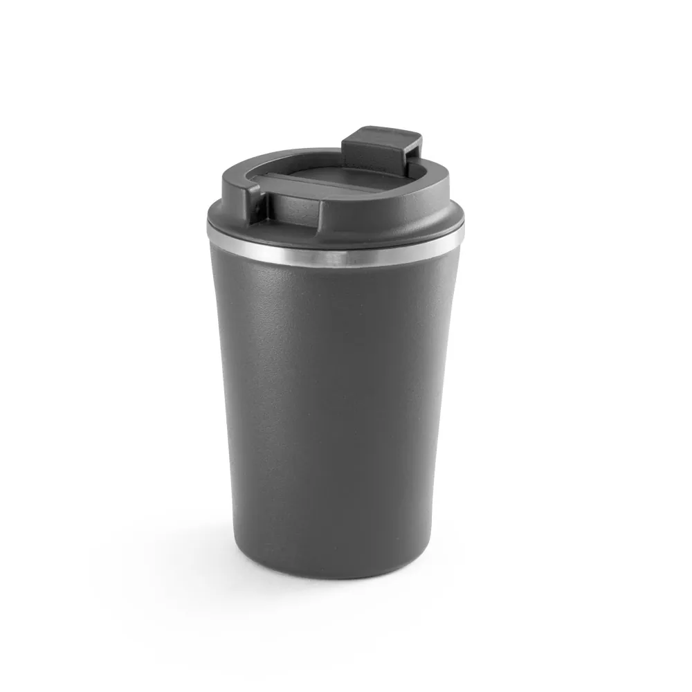 PHELPS. Copo de viagem térmico em aço inox e PP, de parede dupla isolada a vácuo (470 mL) - Thumbnail 11