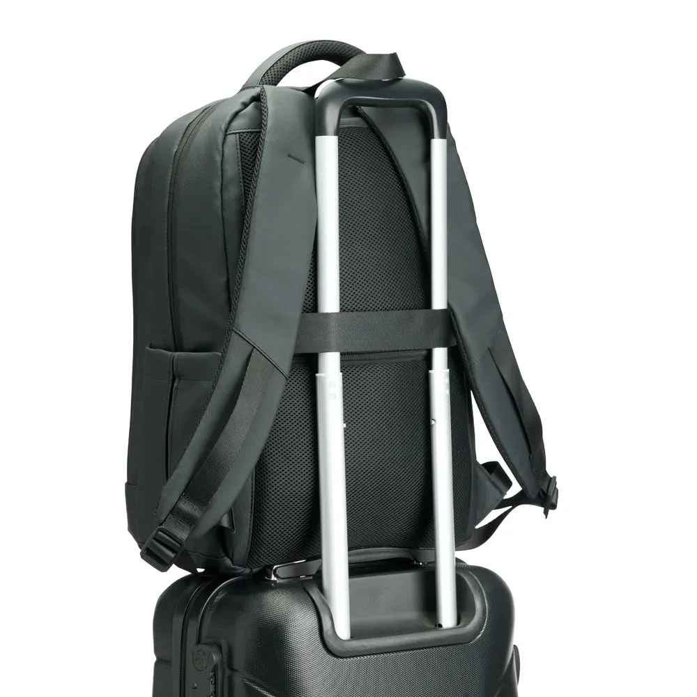 Mochila Em Pu/Polyester - Premium - 24L - Preta - Thumbnail 4