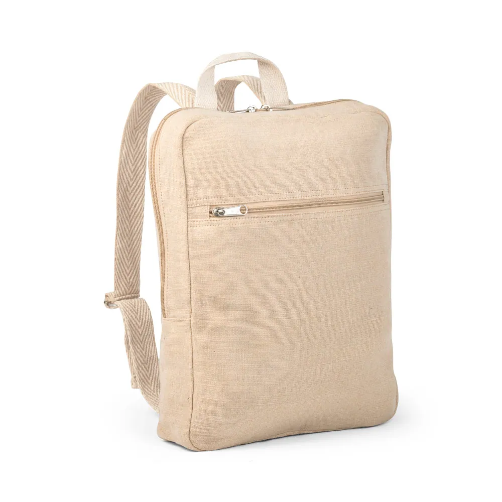 MARBELLA. Mochila em juco (mistura de algodão e juta, 275 g/m²) 7 L - Thumbnail 6