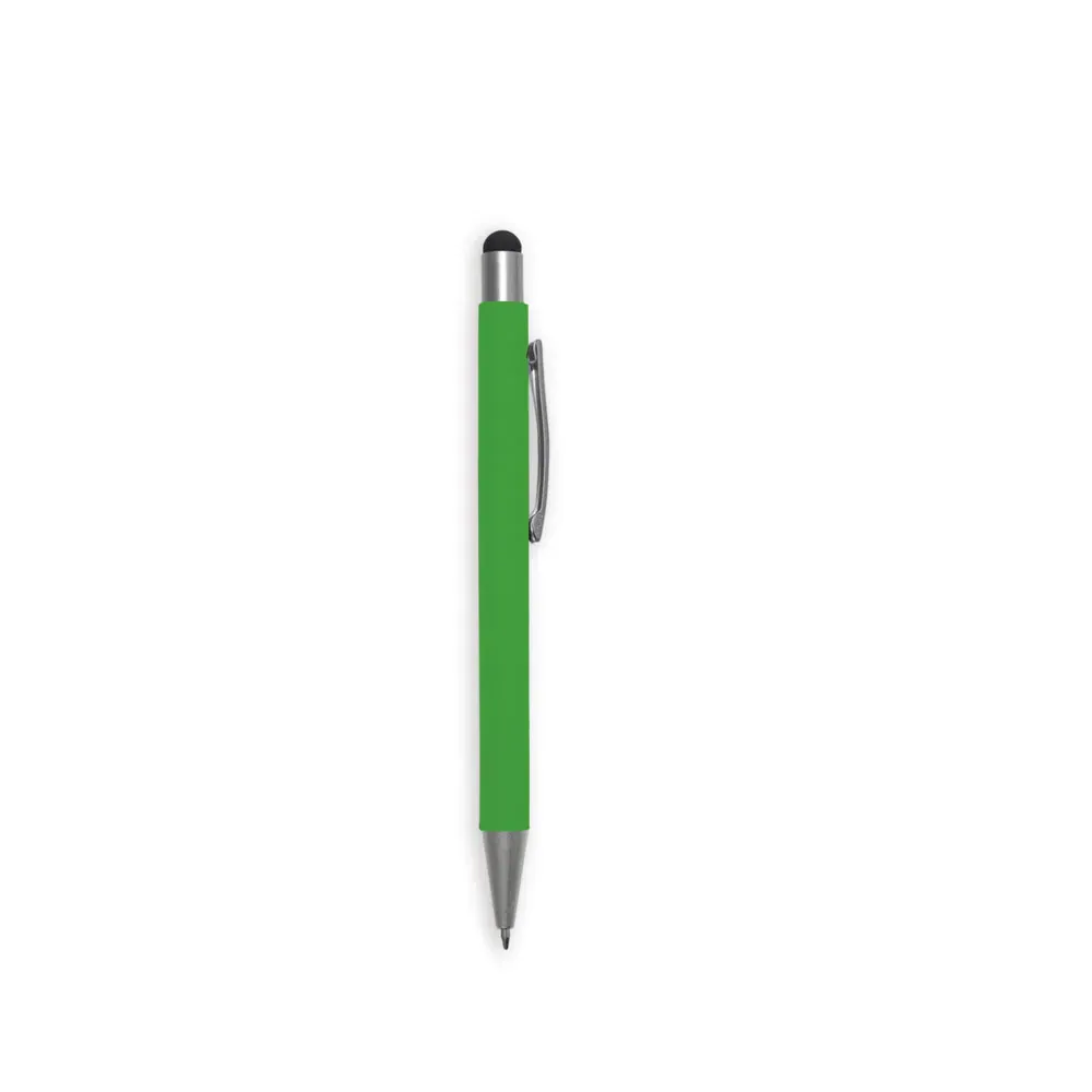 Caneta Esferográfica Em Alumínio Com Ponta Touch - Verde - Thumbnail 2