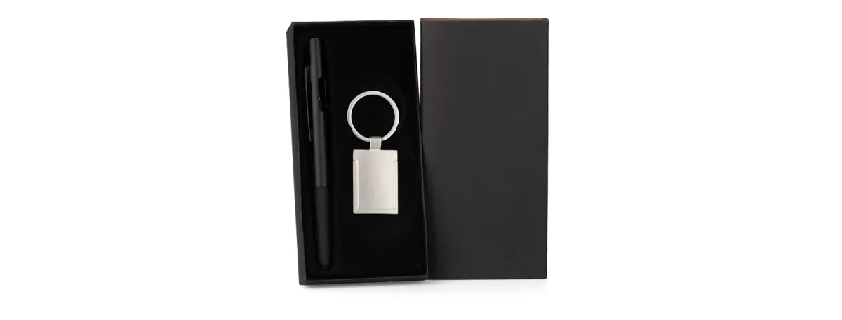 Caneta E Chaveiro - Preto