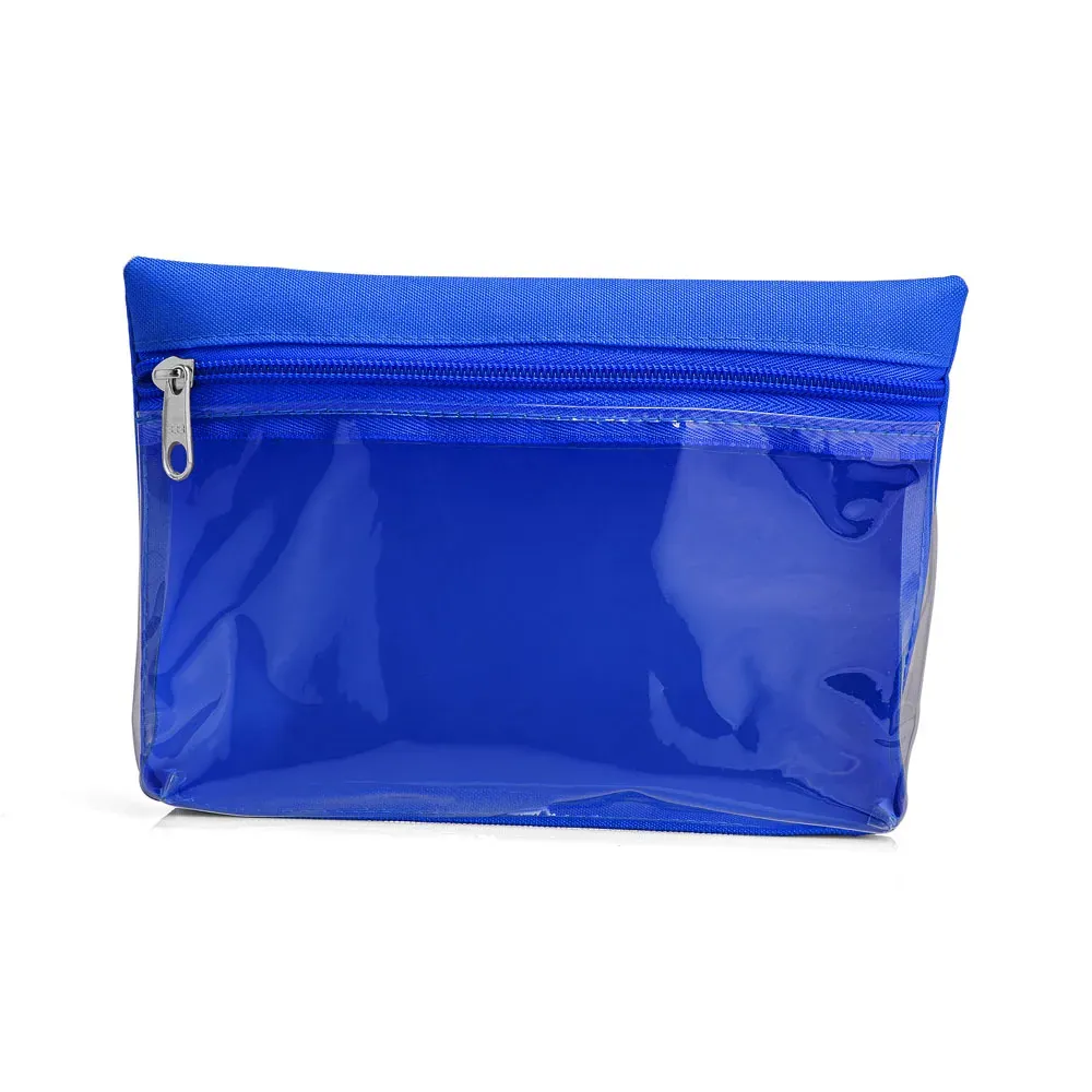 Necessaire Em Oxford / Pvc - Azul - 19X12,5Cm - Thumbnail 2
