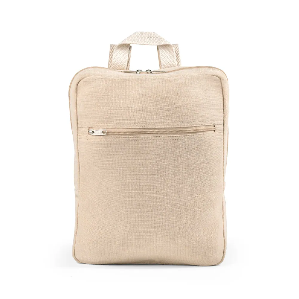 MARBELLA. Mochila em juco (mistura de algodão e juta, 275 g/m²) 7 L - Thumbnail 2