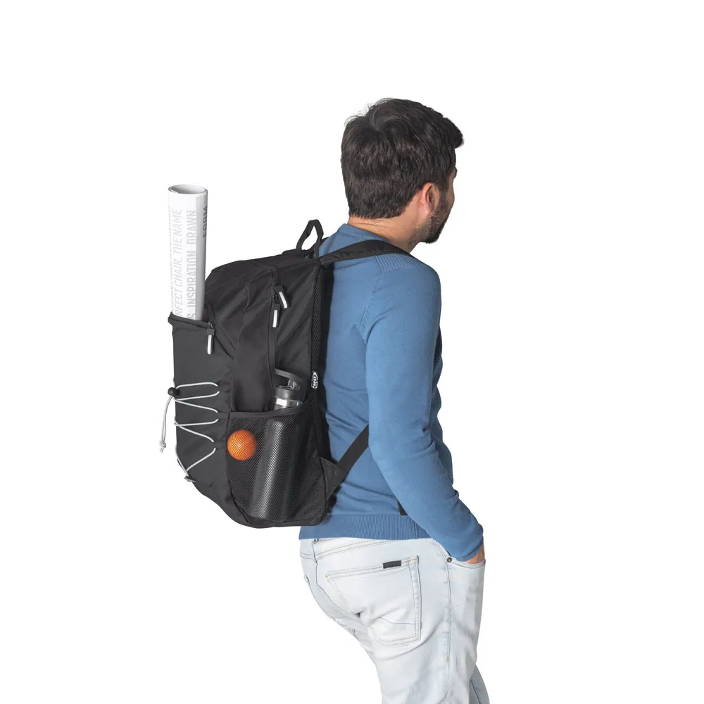 DELFOS BACKPACK. Mochila para notebook (15.6") em poliéster reciclado 300D e poliéster reciclado 600D, com elementos refletores (18 L) - Thumbnail 5