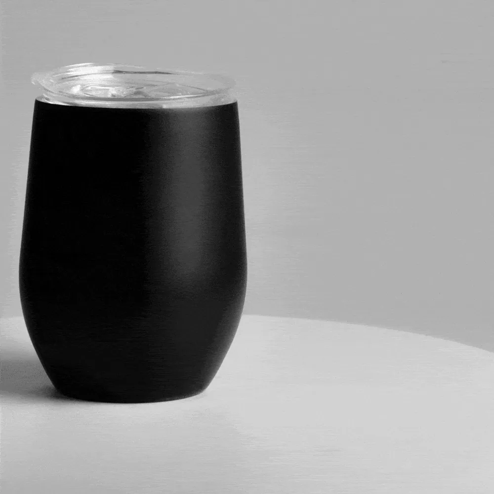 Copo Térmico C/ Tampa - Preto - 340 Ml - Thumbnail 2