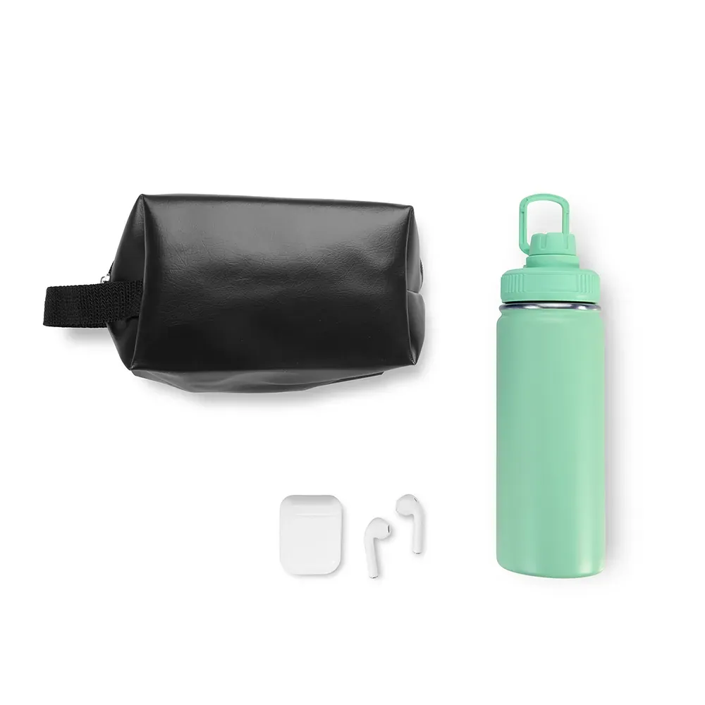Kit Garrafa, Necessaire E Fone - 3 Pçs - Thumbnail 4