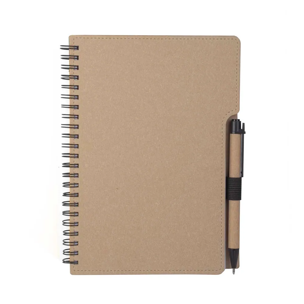 Caderno A5 Capa em Papelão Reciclado c/ Caneta - Thumbnail 10