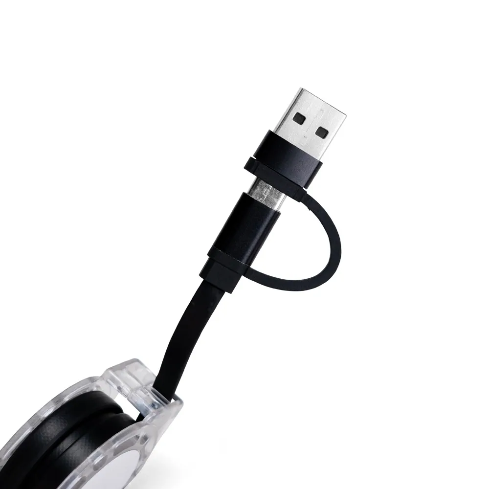 Cabo Retrátil 3 em 1 com Adaptador - Thumbnail 3