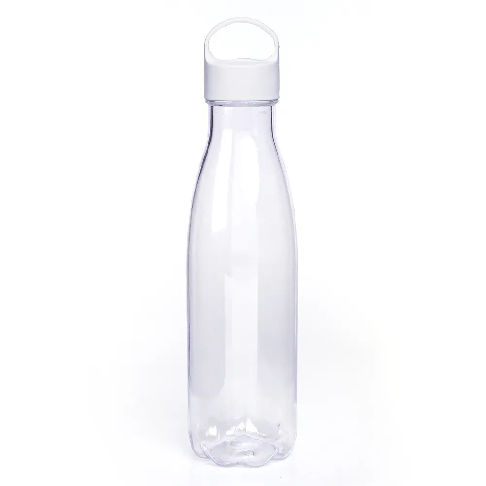 Garrafa Plástica Transparente Com Tampa - 550Ml