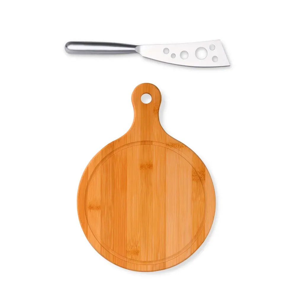 Kit Para Queijo Em Bambu / Inox - 2 Pçs - Thumbnail 5