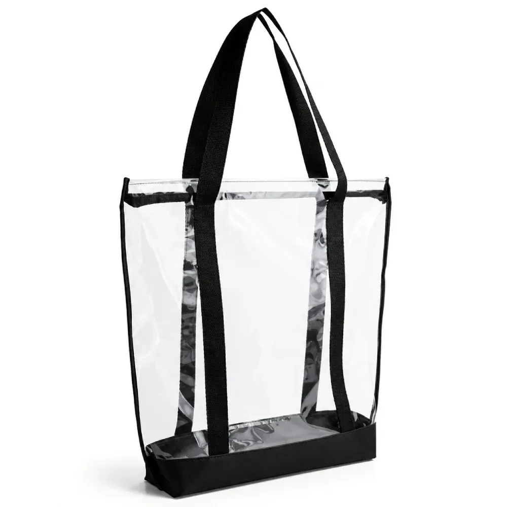 Sacola Transparente Em Pvc / Nylon 600 - Preta - Thumbnail 2