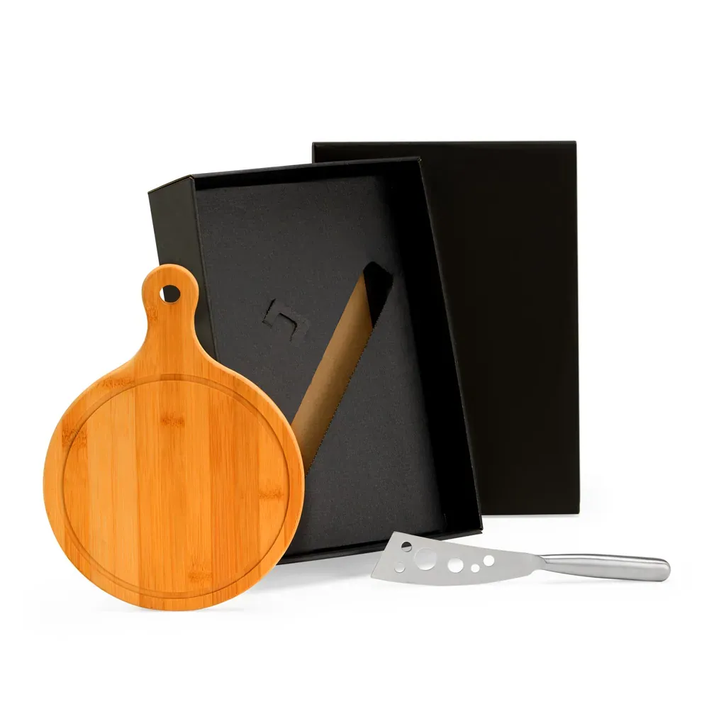 Kit Para Queijo Em Bambu / Inox - 2 Pçs - Thumbnail 2