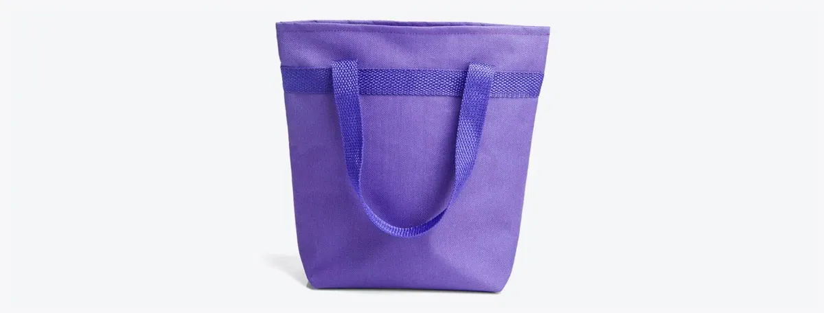 Sacola Com Bolso Externo Em Nylon 600 - Roxo - 5L - Thumbnail 5