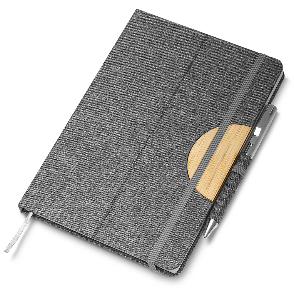 Caderno A5 Capa em RPET e detalhe em Bambu - Thumbnail 2