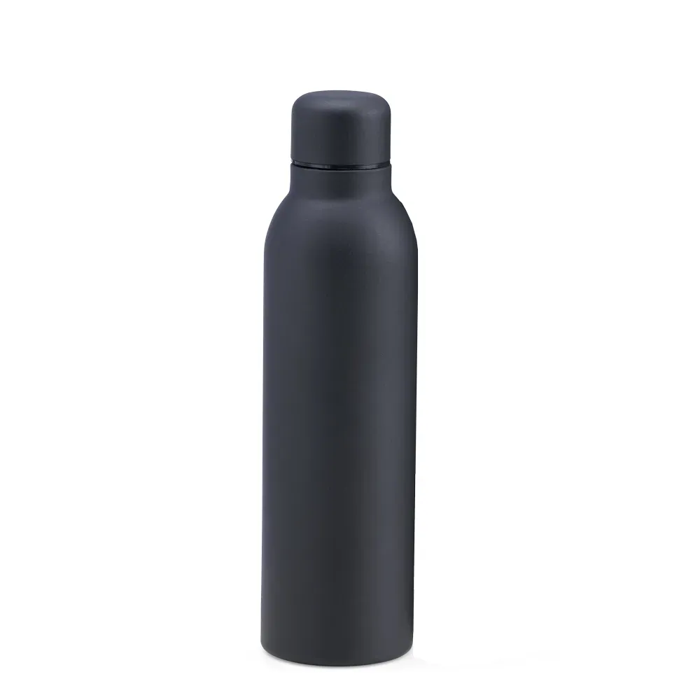 Garrafa Em Inox Parede Dupla - Preto - 470 Ml - Thumbnail 4