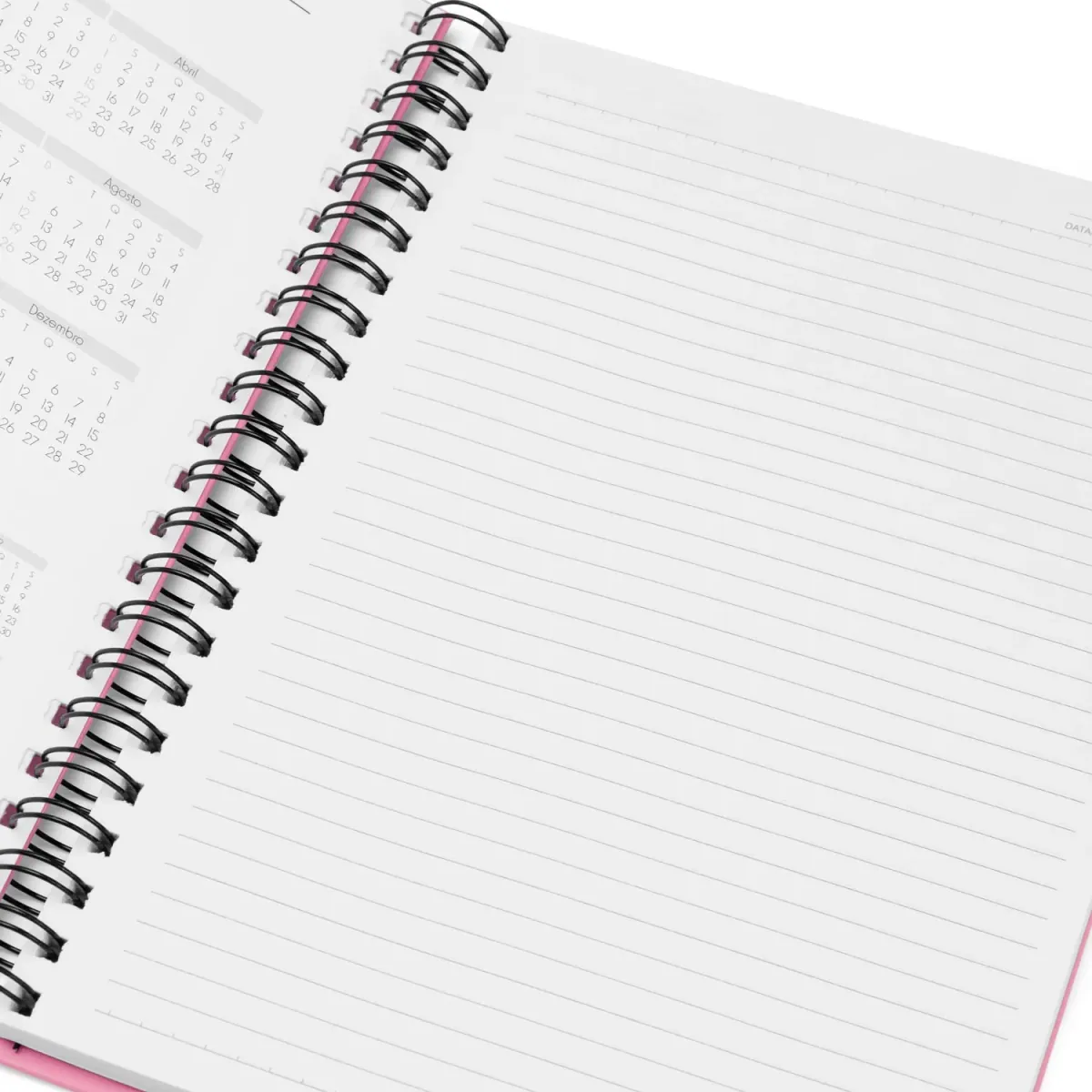 Caderno Pautado Com Wire-O - Rosa - 29X21,5Cm - 100 Fls - Thumbnail 4
