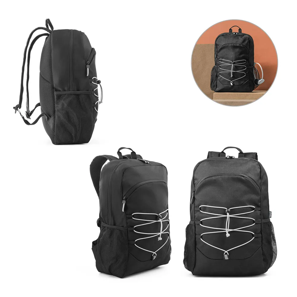 DELFOS BACKPACK. Mochila para notebook (15.6") em poliéster reciclado 300D e poliéster reciclado 600D, com elementos refletores (18 L)