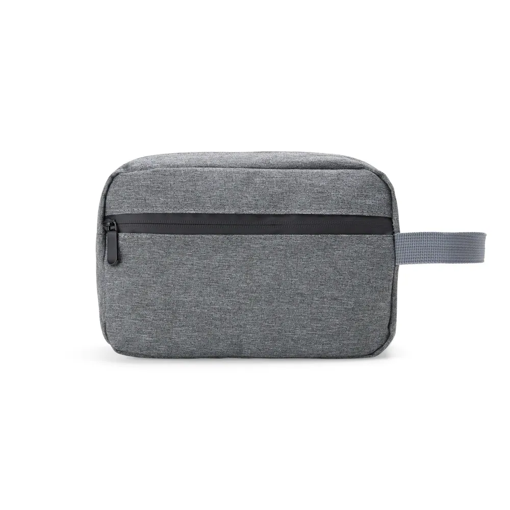 Necessaire Em Poliester 300D - Melange Cinza - Thumbnail 2
