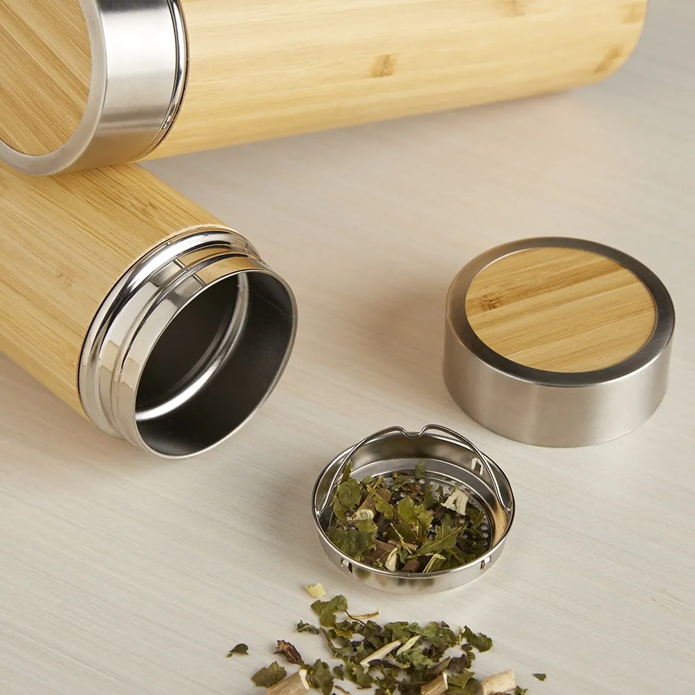 Garrafa Bambu Térmica 500ml com Infusor - Thumbnail 2