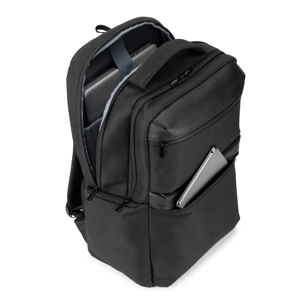COPENHAGEN. Mochila em twill reciclado resistente à água com dois bolsos frontais de grande dimensão (17.3") - Thumbnail 7