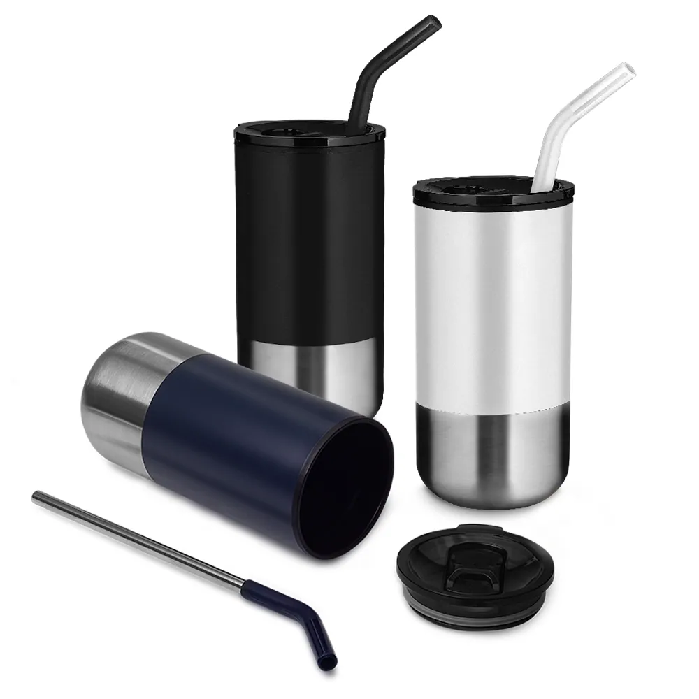 Copo Inox com Canudo 500ml - Thumbnail 2
