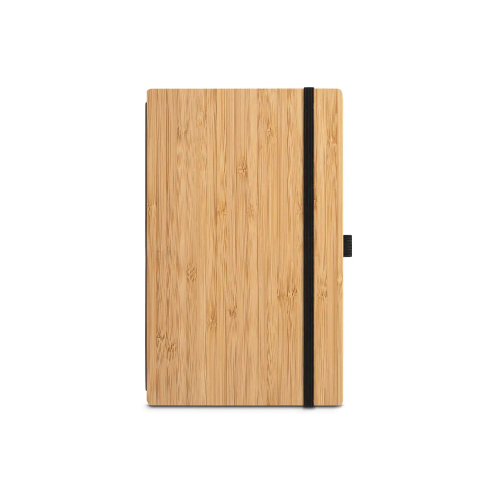 BUARQUE A5. Caderno A5 de capa e contracapa em placa de bambu e lombada em PET 100% reciclado, com páginas pautadas recicladas - Thumbnail 2