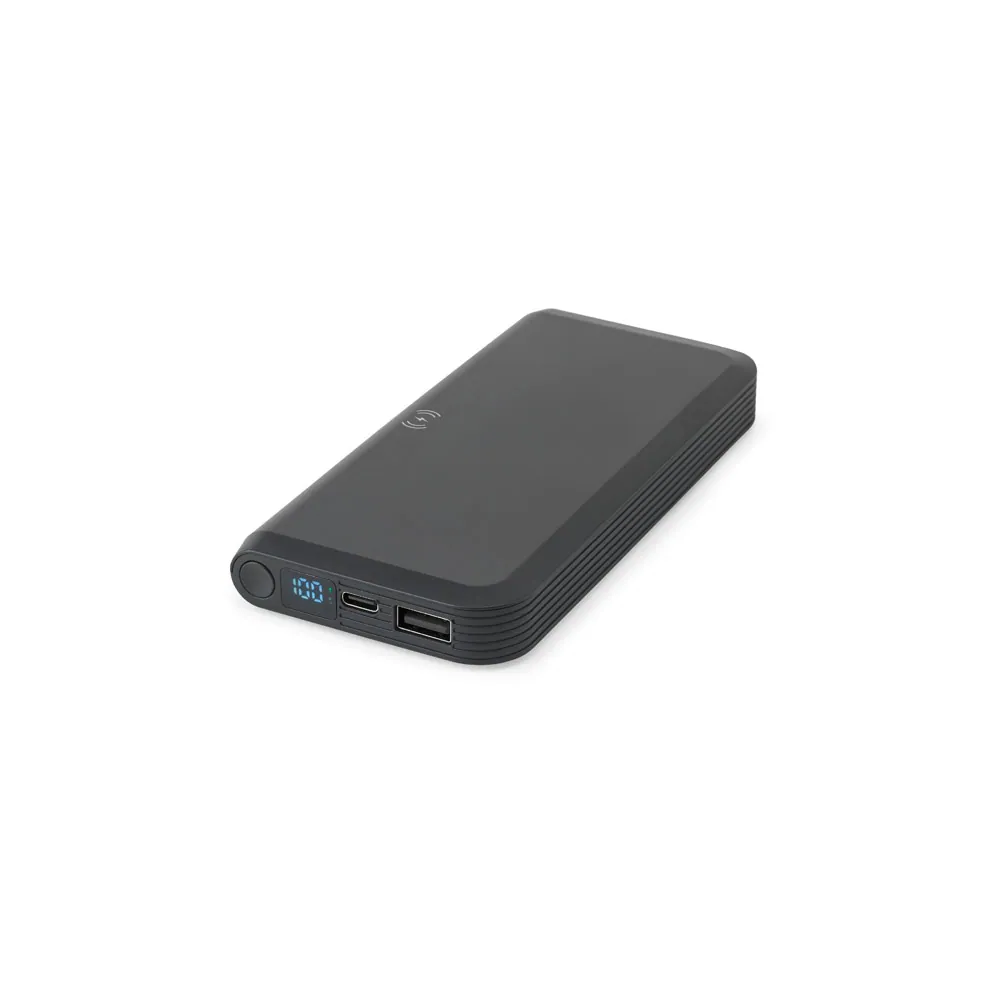 BECKER 10. Bateria portátil com carregador por indução super-rápido (10.000 mAh), em ABS 100% reciclado - Thumbnail 5